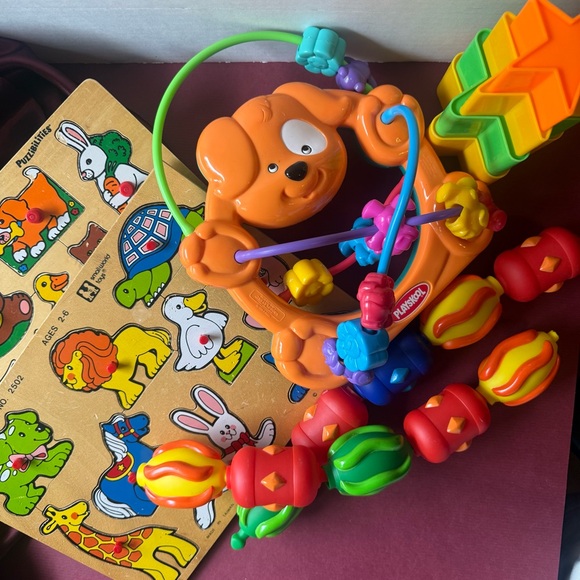 5 Motor Skills Learning Toys Bundle with Vintage Puzzles - Picture 12 of 12